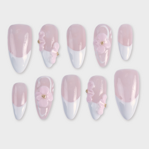 SIYOU Petal Crown press-on nails front view