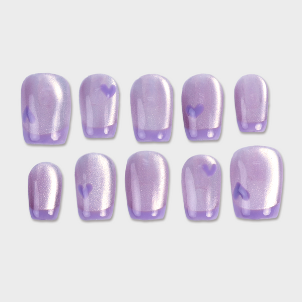 SIYOU Violet Reverie press-on nails front view