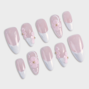 SIYOU Petal Crown press-on nails angle view