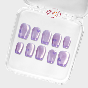 SIYOU Violet Reverie press-on nails case view