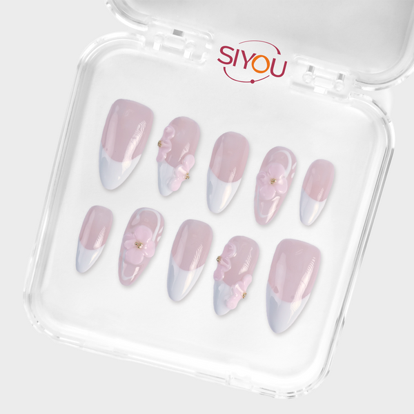 SIYOU Petal Crown press-on nails case view