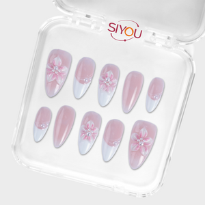 SIYOU Pearl Bloom press-on nails case view