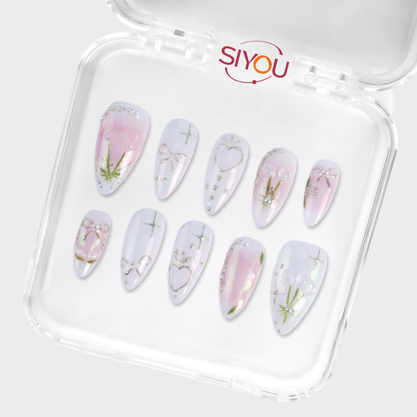 SIYOU Garden Whisper press-on nails case view