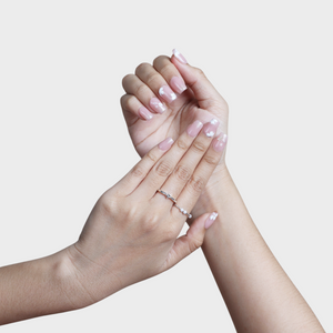 SIYOU Petal Haze press-on nails styled view