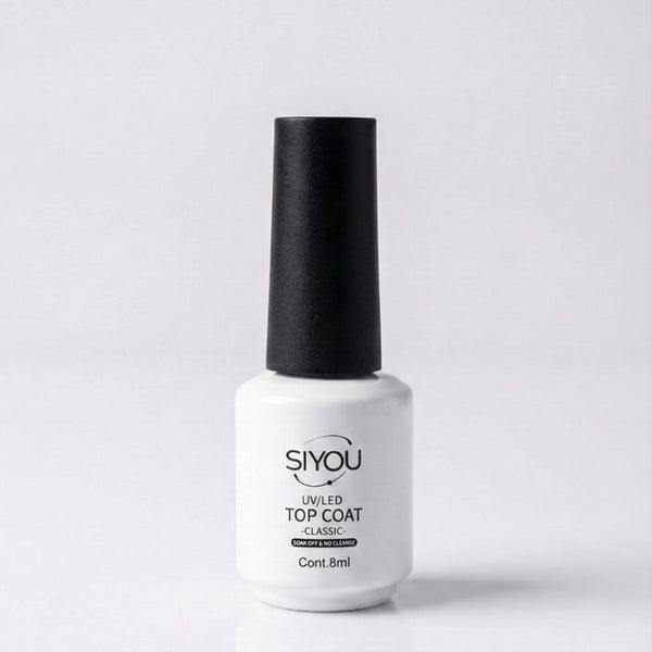 SIYOU UV LED Top Coat no-cleanse formula for gel nails - bottle front