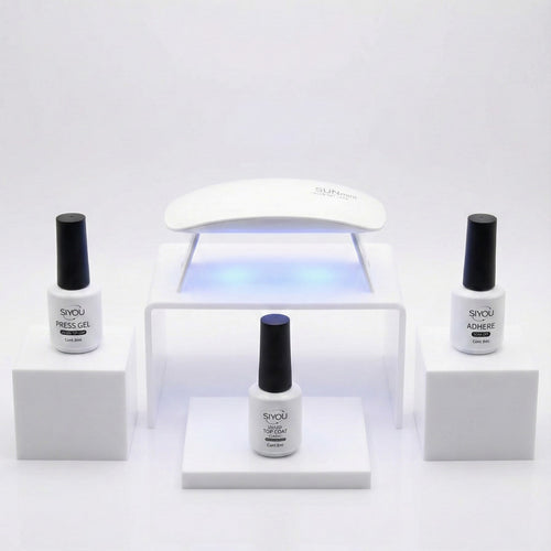 Complete SIYOU Press-On Nail Kit with UV Lamp