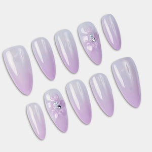 SIYOU Petal Veil press-on nails detail view