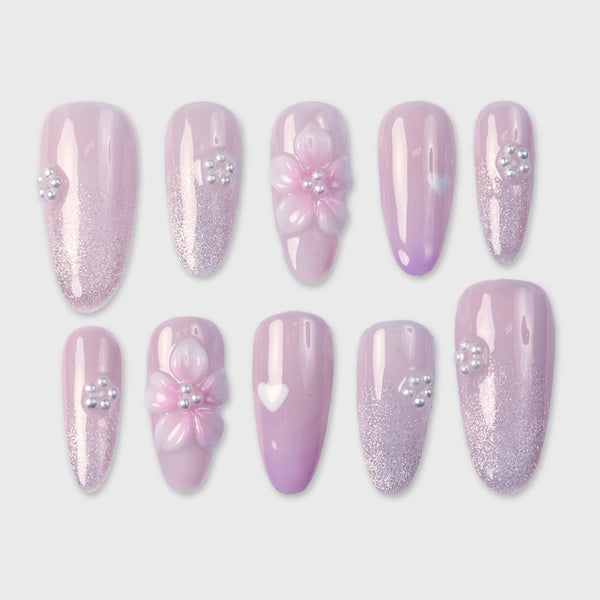 SIYOU First Blush press-on nails front view