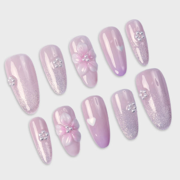 SIYOU First Blush press-on nails detail view