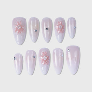 SIYOU Silk Dahlia press-on nails detail view