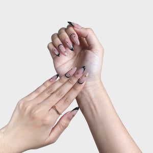 SIYOU Midnight Star press-on nails styled view