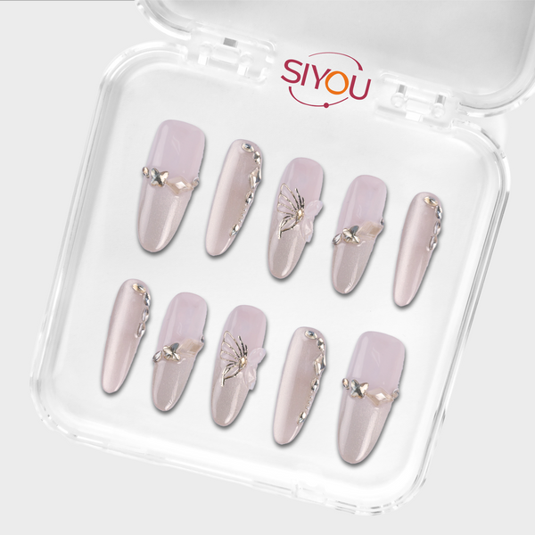 Charmed press-on nails by SIYOU NAILS