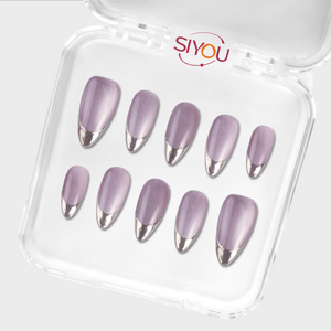 Cream Soda press-on nails by SIYOU NAILS