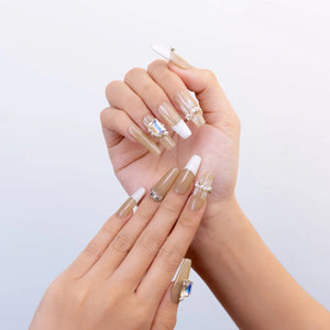CRYSTAL COFFIN FRENCH - SIYOU NAILS