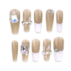 CRYSTAL COFFIN FRENCH - SIYOU NAILS