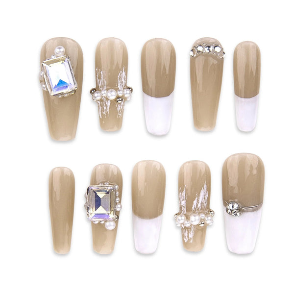 CRYSTAL COFFIN FRENCH - SIYOU NAILS