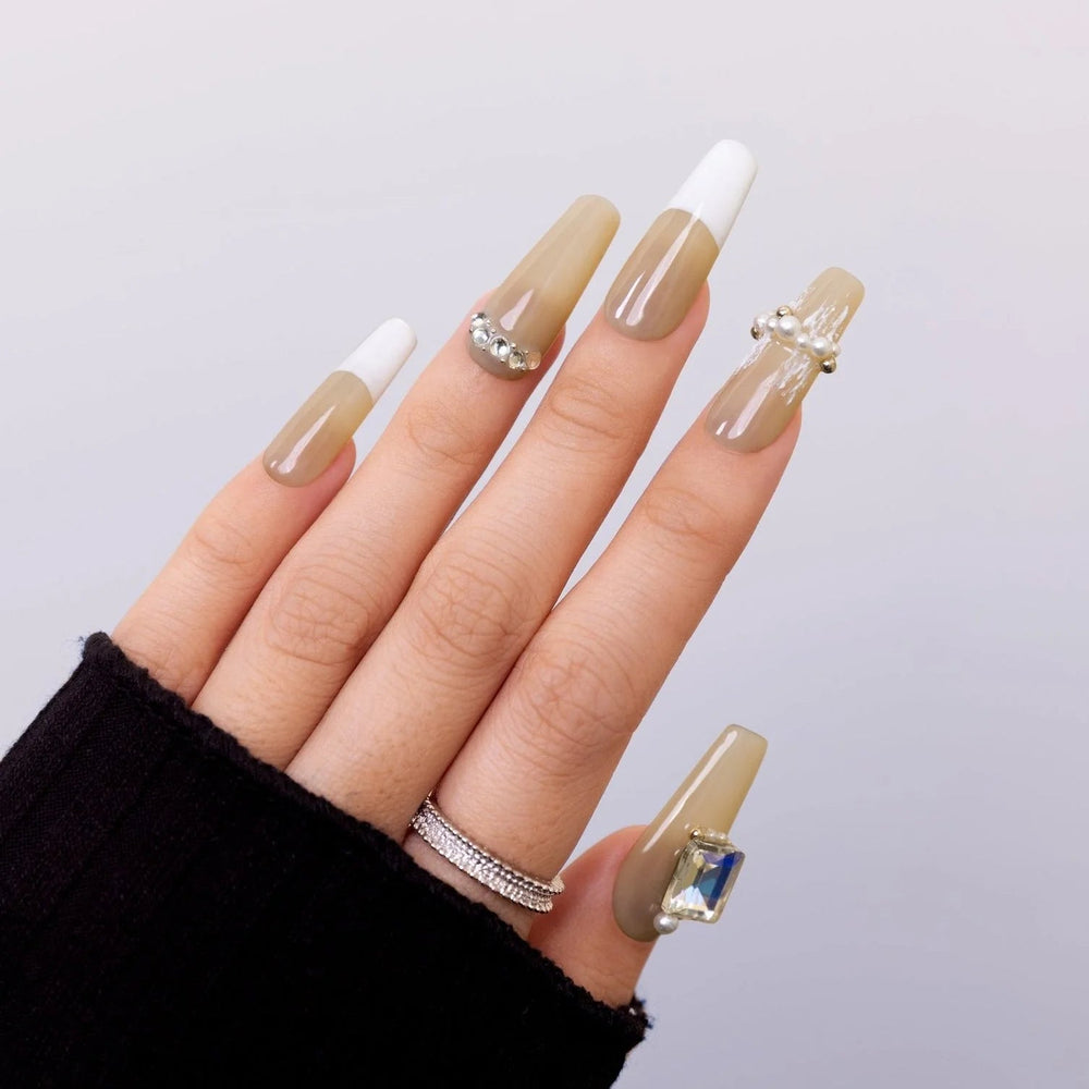 CRYSTAL COFFIN FRENCH - SIYOU NAILS