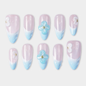 SIYOU Cloud Drift press-on nails front view