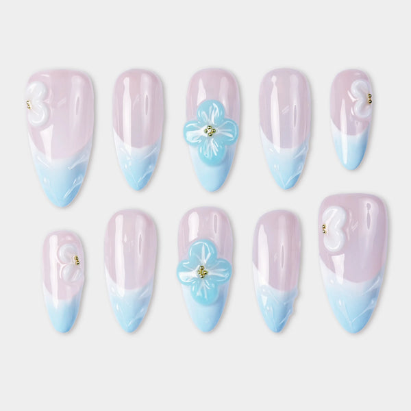 SIYOU Cloud Drift press-on nails front view