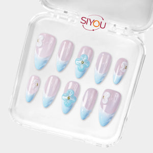 SIYOU Cloud Drift press-on nails angle view