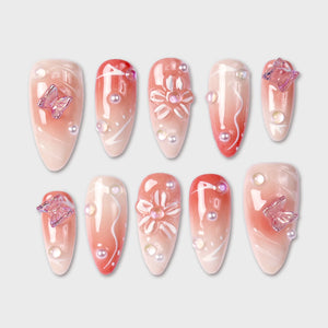 SIYOU Soft Aurora press-on nails front view