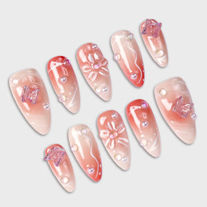 SIYOU Soft Aurora press-on nails detail view
