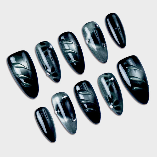 SIYOU Dark Matter press-on nails detail view