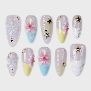 SIYOU Starlight Meadow press-on nails front view