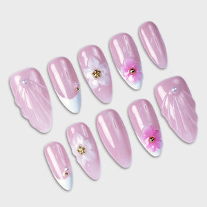 SIYOU Bridal Hush press-on nails detail view