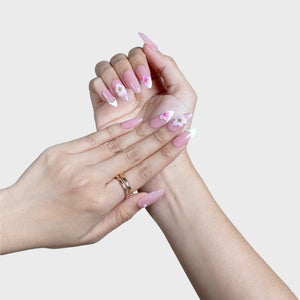 SIYOU Bridal Hush press-on nails styled view