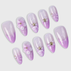 SIYOU Pearl Tide press-on nails detail view