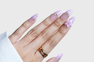 SIYOU Pearl Tide press-on nails close-up