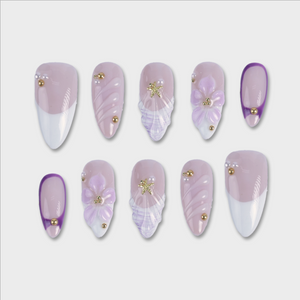 Lilac Frosting press-on nails by SIYOU NAILS