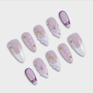 Lilac Frosting press-on nails by SIYOU NAILS