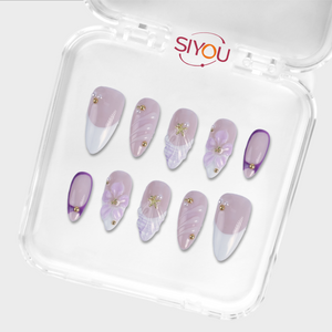 Lilac Frosting press-on nails by SIYOU NAILS