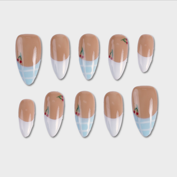 Mahogany press-on nails by SIYOU NAILS