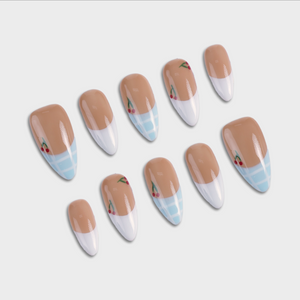 Mahogany press-on nails by SIYOU NAILS