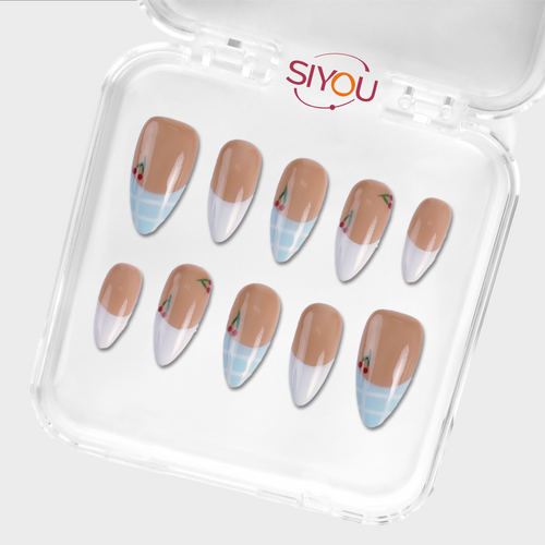 Mahogany press-on nails by SIYOU NAILS