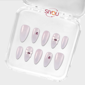 Pearl Glaze press-on nails by SIYOU NAILS