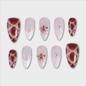 Quicksilver press-on nails by SIYOU NAILS