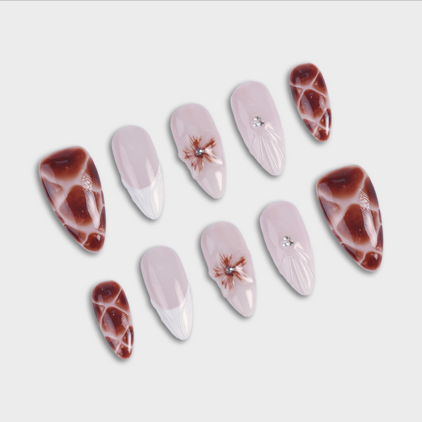 Quicksilver press-on nails by SIYOU NAILS