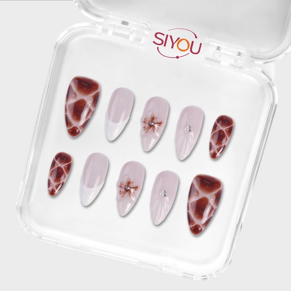 Quicksilver press-on nails by SIYOU NAILS